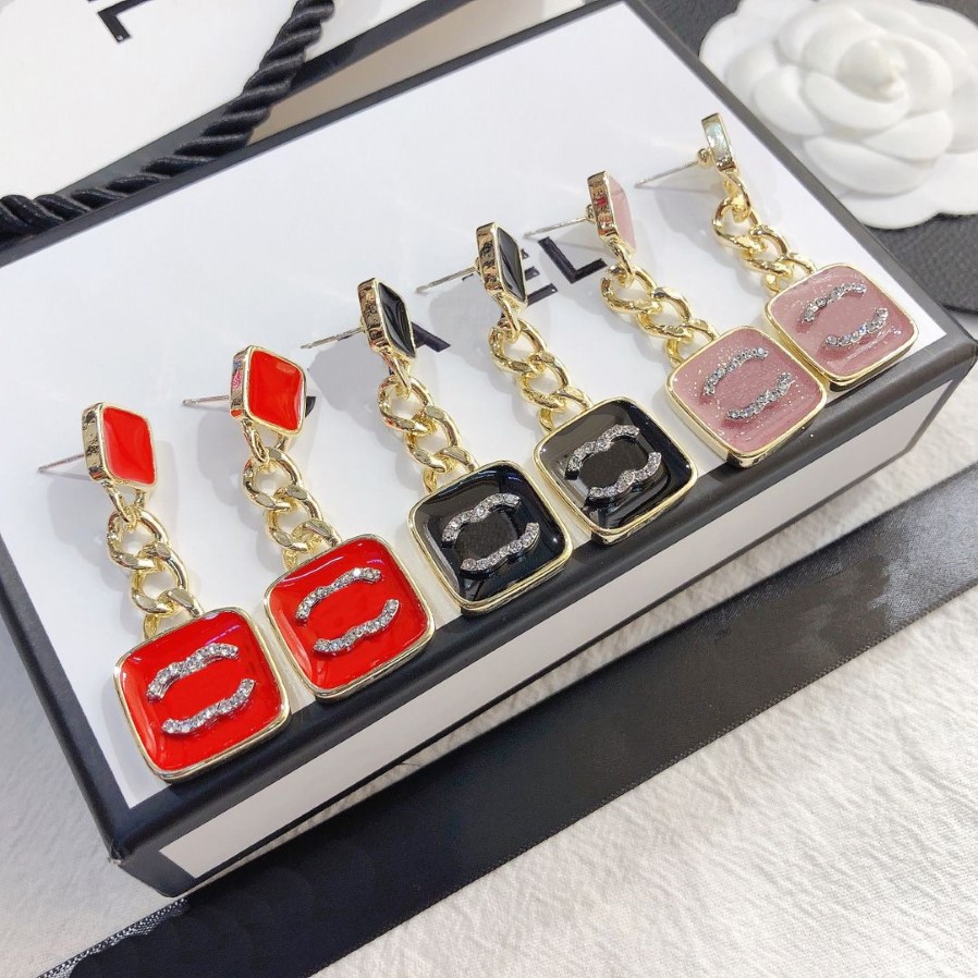 Brand Female Pendant Love Stud Earrings Luxury Brand Designer Senior Stamp Earrings Charm Gift Jewelry Earrings Classic 18k Gold-p250L