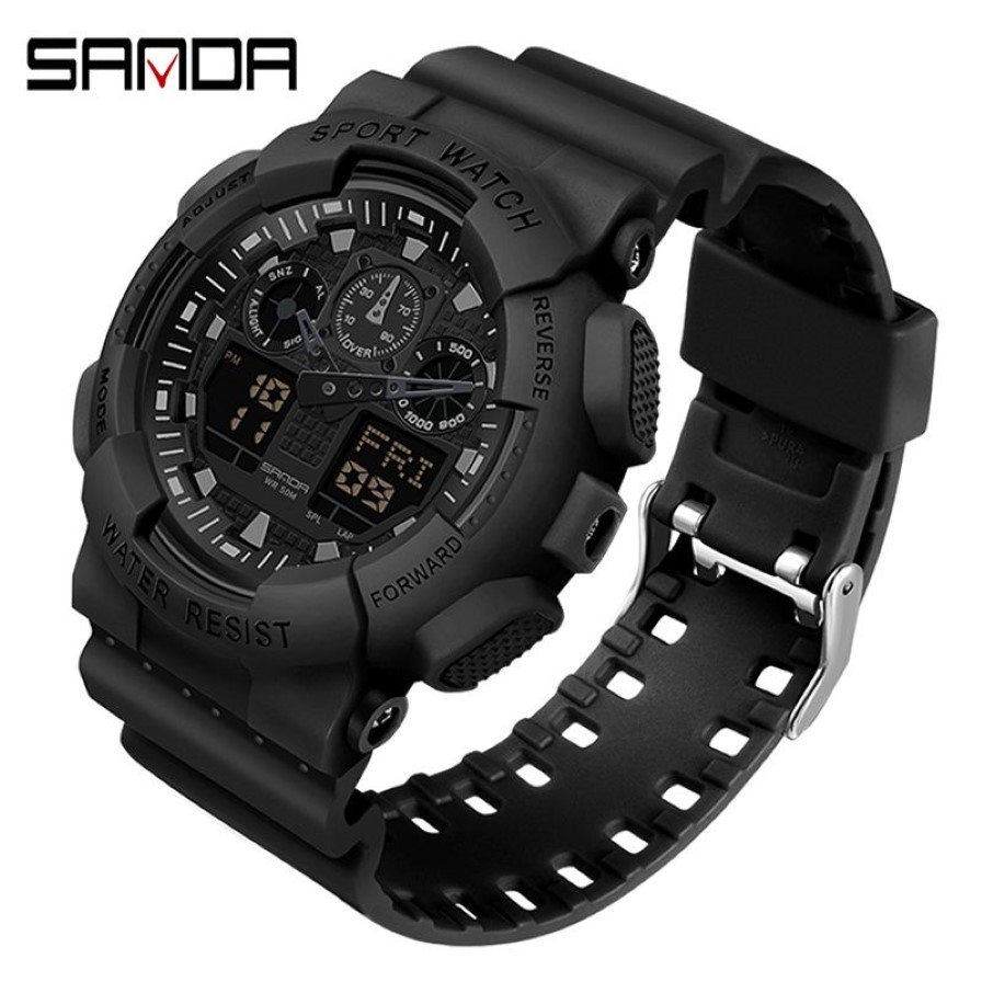 Sanda 2021 Digitale Horloge Heren Sport Horloges Voor Mannen Waterdichte Klok Outdoor Horloge Mannelijke Relogio Digitale Masculino X0524185t
