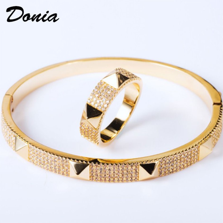 Donia Jewelry Luxury Bangle European and American American Sightated Classic Classic Micro Micro Designer Ring Set Gift2158