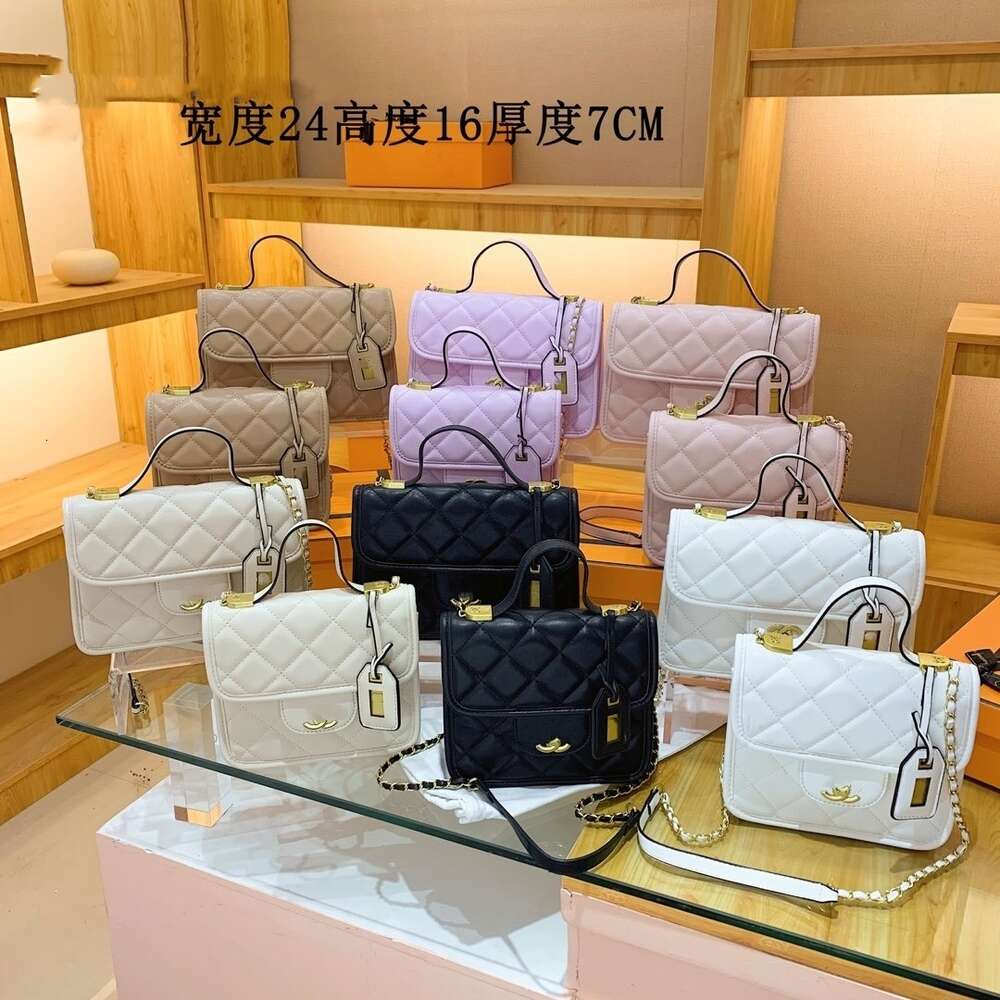 Designer All-in-One Bag for Women High End Fashion Handheld Bag Women New Spring/Summer Small Fragrant Wind Lingge Square Crossbody