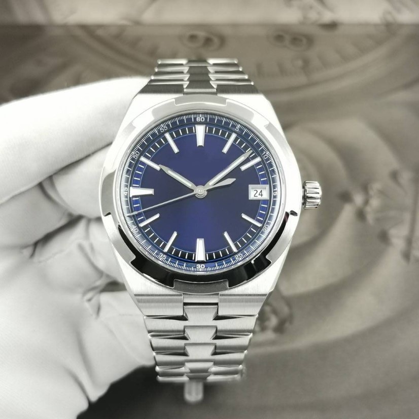 Speciaal gemaakt waterdicht horloge Bestverkochte mode-horloges heren 41 mm 4500 V blauwe wijzerplaat Mechanisch transparant automatisch saffier2678