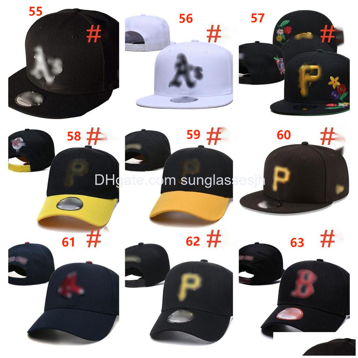 Cappellini da baseball Tutte le squadre Logo Basket Snapback Snapbacks da baseball Cappello unisex di design Ricamo in cotone Cappelli da calcio Sport Hip Hop O Dhnad