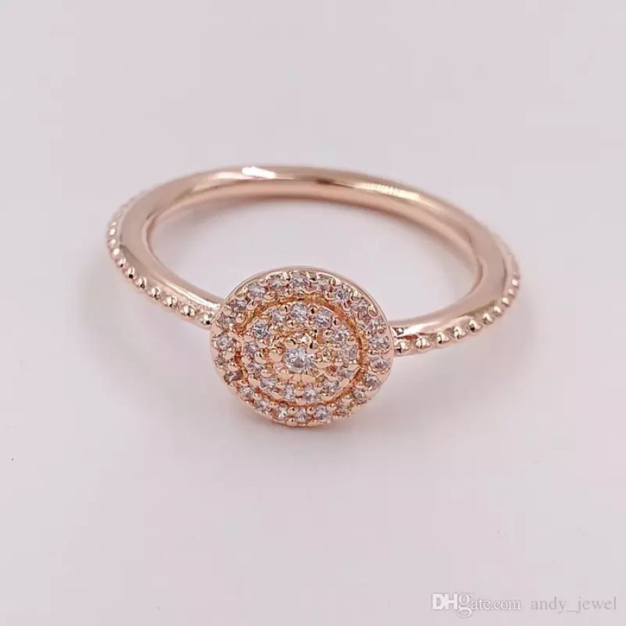 Rose gold radiant rings original silver fits for style jewelry 180986CZ H8ale H8325s