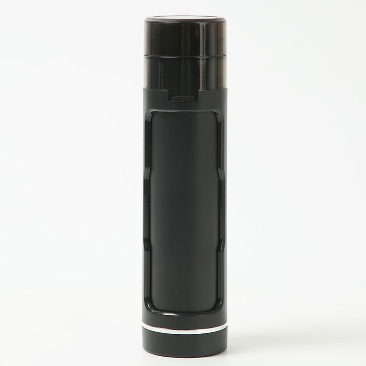 Moedor de cigarro de plástico integrado para fumaça com lata de moagem, tubo de chifre, moedor de tubo vazio de cigarro