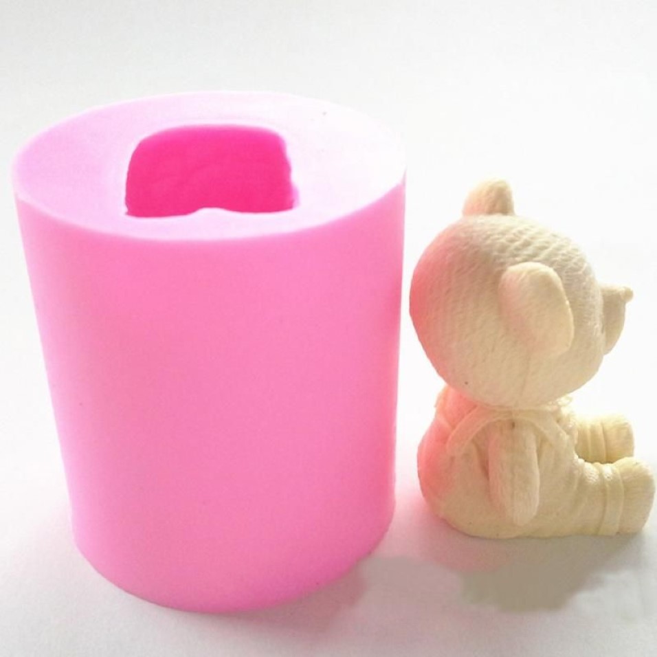 Ferramentas de bolo Bonito Urso Menino Menina Silicone Sabonete Molde Fondant Decoração Sugarcraft Chocolate Gum Paste Candle Moulds1298o