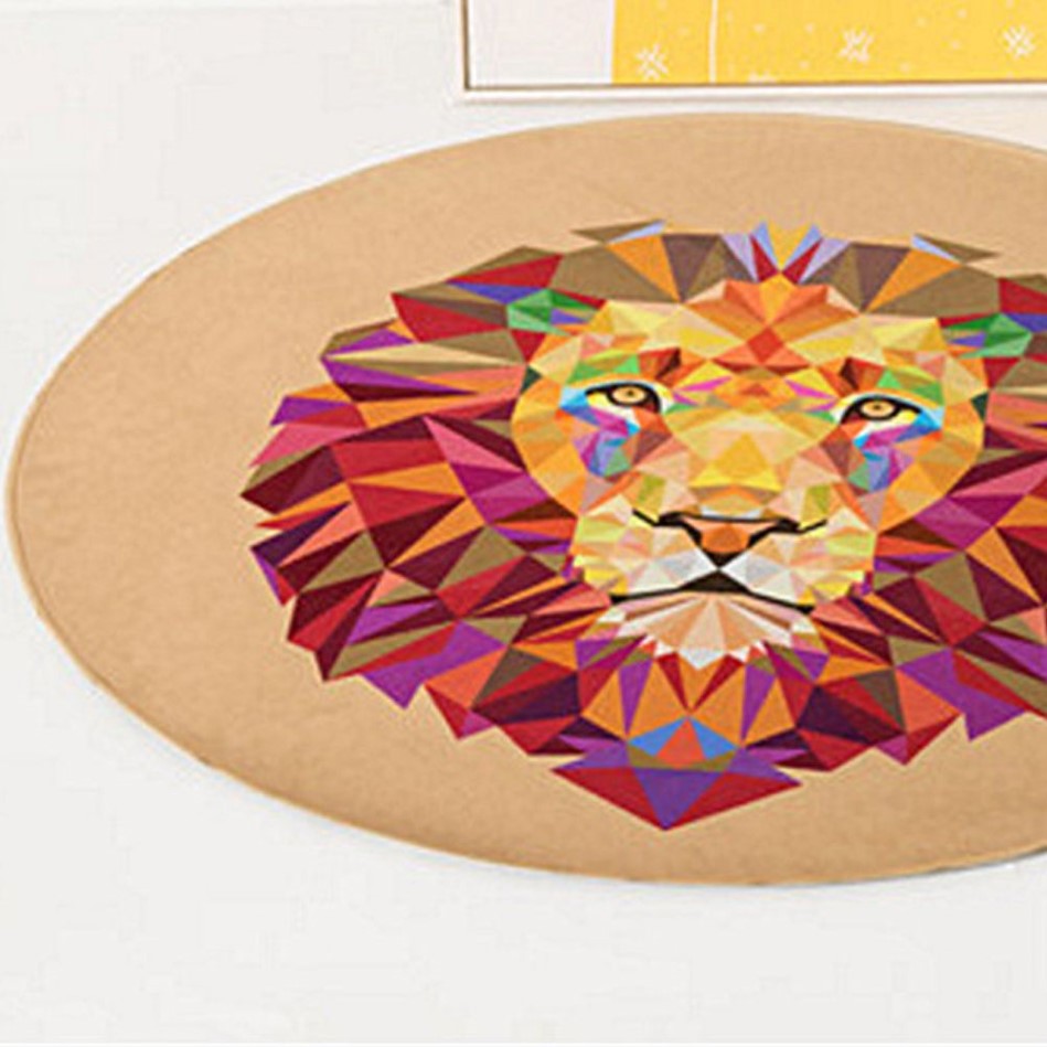 Tapis rond Design animal conception de tissu non glissant tapis ronds pour la chambre à coucher salle d'étude de salon