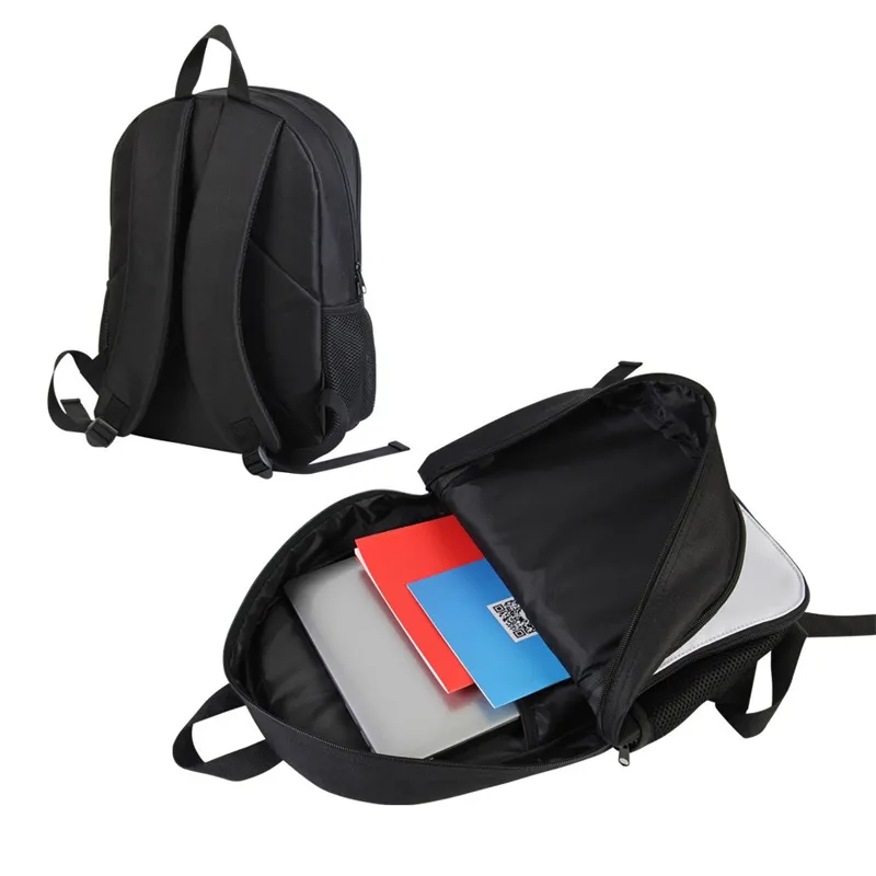 卸売昇華バックパックスクールオフィスバッグ取り外し可能なポリエステル空白の学生コンピュータバッグ
