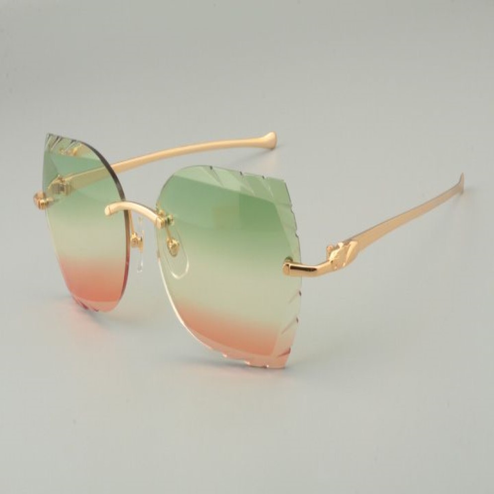 19 new fashion leopard head metal temple sunglasses 8300917-C personalized custom sunglasses engraved lenses size 56-18-135mm 274a