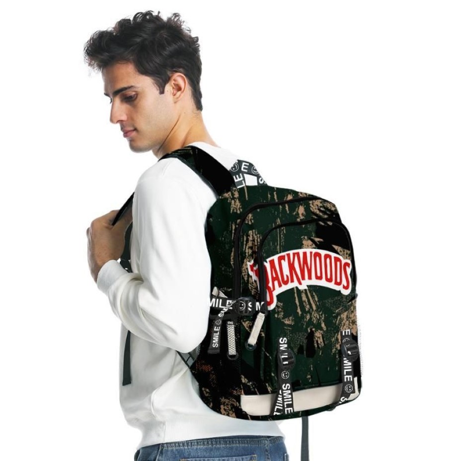 Mochila Backwoods 3D Impreso Hombres Mujeres Oxford Impermeable Viaje al aire libre Adolescente Niños Niñas Schoolbag Laptop Bag2878