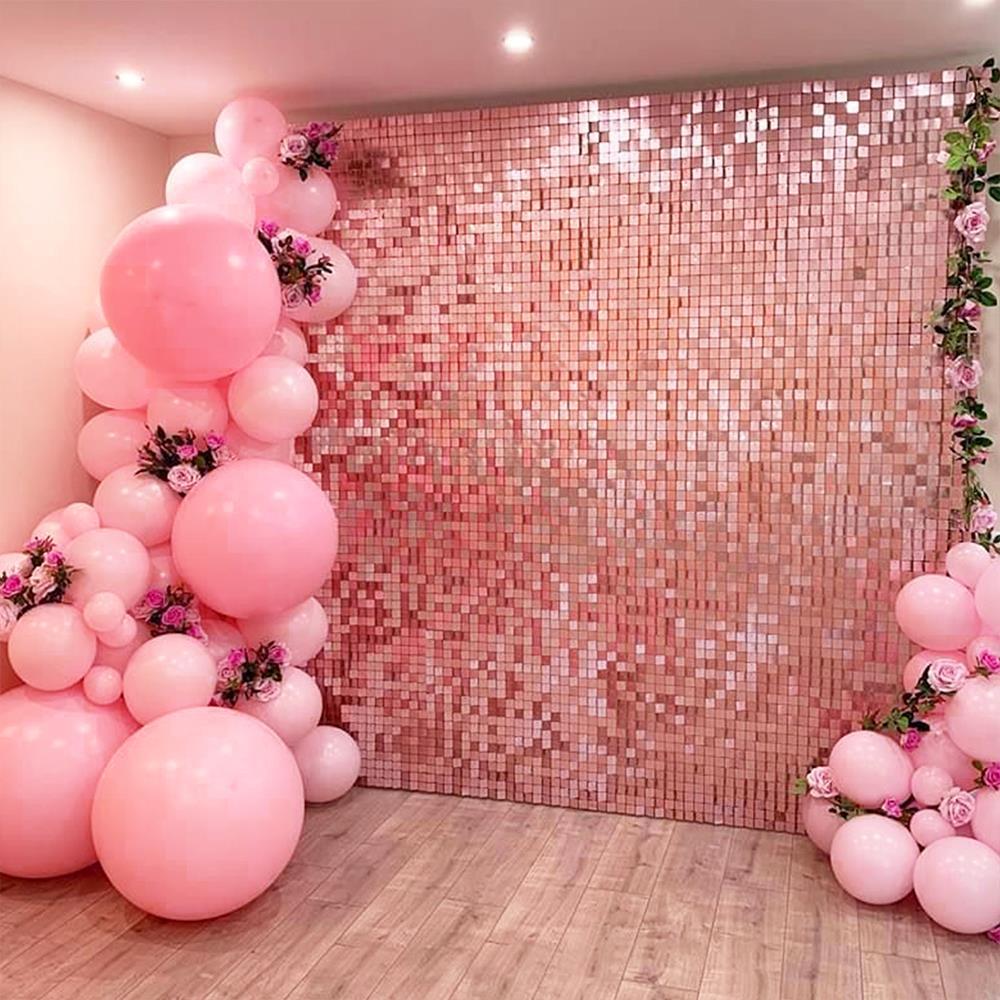 Anpassad 1x2m Party Bakgrundsgardin Shimmer Sequin Backdrop Wall Wedding Babyshower Birthday Party Decorating Supplies 2475