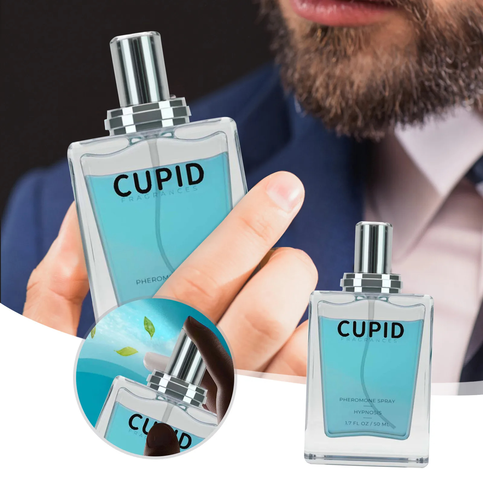 Parfum de Toilette à breloque cupidon pour hommes, infusé de phéromones, parfum masculin, hypnose, Cologne, 50ml