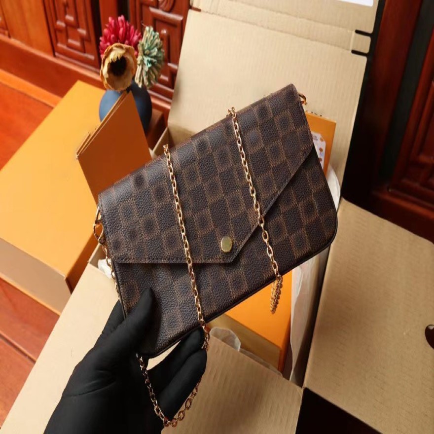 Sac de créateur en cuir véritable femme portefeuille boîte d'origine sacs à bandoulière porte-carte sac à main femme sac à main de haute qualité qualité 612762205