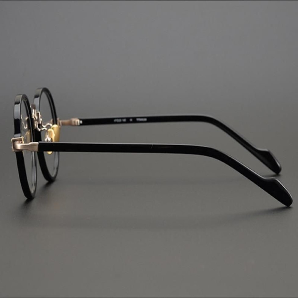 Mode Zonnebril Frames Japanse Handgemaakte Pure Titanium Brillen Mannen Retro Ronde Frame Optische Brillen Recept Vintage My321D