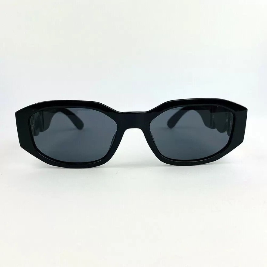 Svartgrå mens solglasögon 53 mm unisex designer solglasögon lyxigt solglasögon modemärke för män kvinna glasse266b