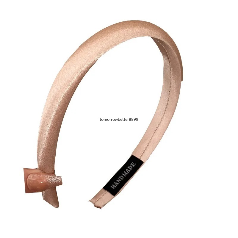 Fransk retro glansig elegant högkvalitativ satin Slim Hair Hoop Kvinnlig online-influenser 2024 Ny huvudbonad Face Wash Hair Band