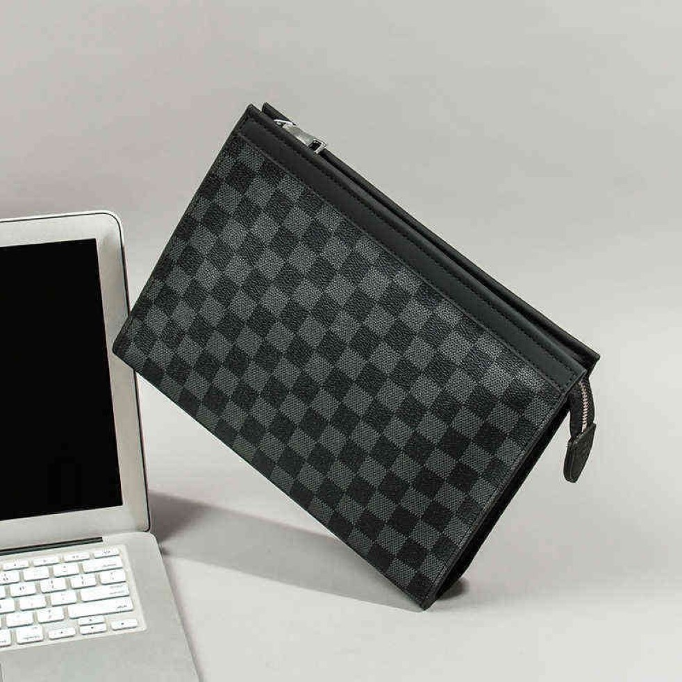 Sac à main en cuir souple pour hommes, sac à main pour Ipad, sac enveloppe mode affaires loisirs grande capacité 220718268A