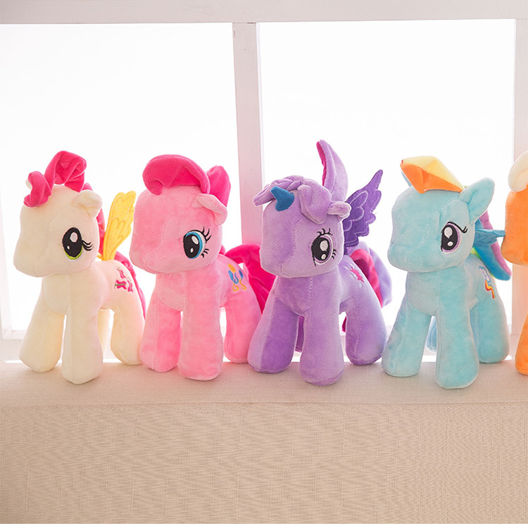 Unicorn Fur Toy Rainbow Pony Cartoon Figure