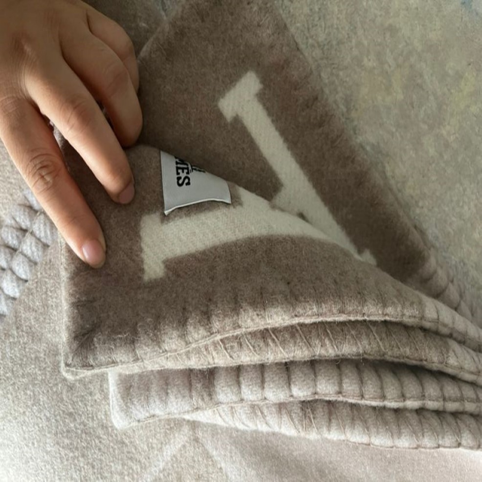 Beige dekens en kussen H dik goede kwaliteit KUSSENdeken 130170cm hebben bijpassend kussen TOP Selling Big Size Wool color265R