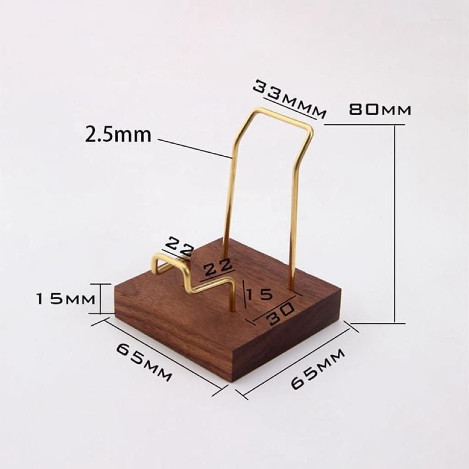 Jewelry Pouches Walnut Display Stand Mineral Easel Holder For Coral Geodes Rock Agate Small Collectibles228R