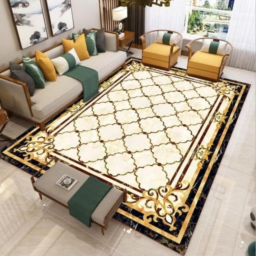 Tapis de style européen persan art zone tapis pour salon antidérapant cuisine tapis chambre tapis de sol salon extérieur décor à la maison215t