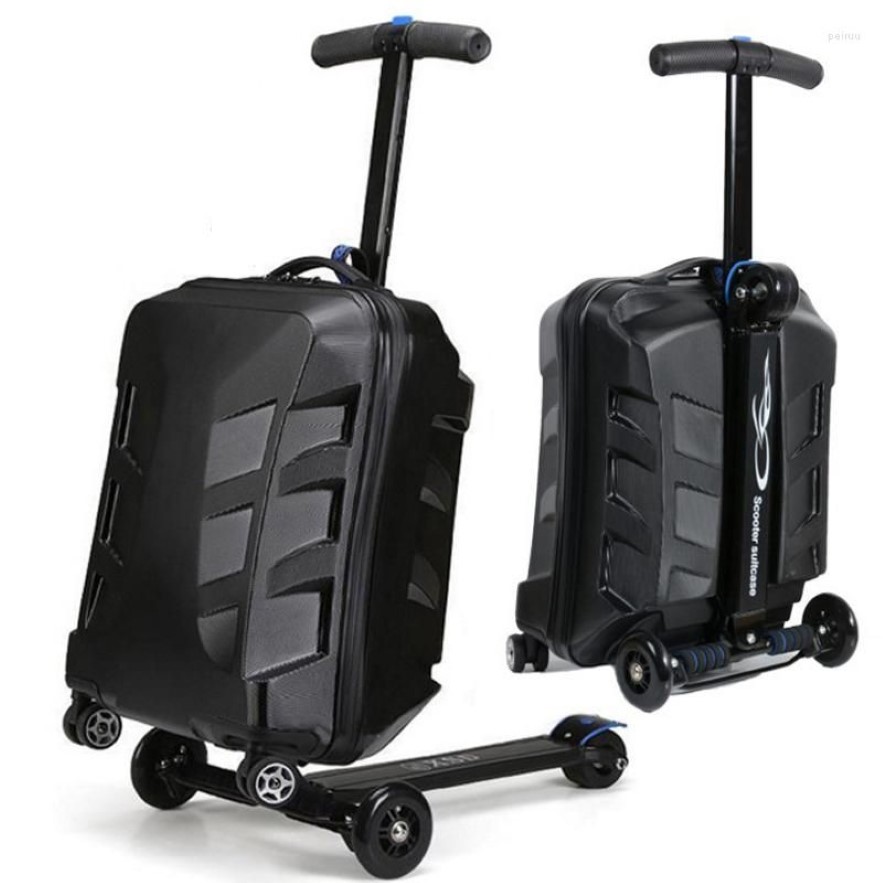 Valizler 21 inç Bagaj Tramvay Kids Taşınır Scooter Seyahat Bavul Tembel Case3513