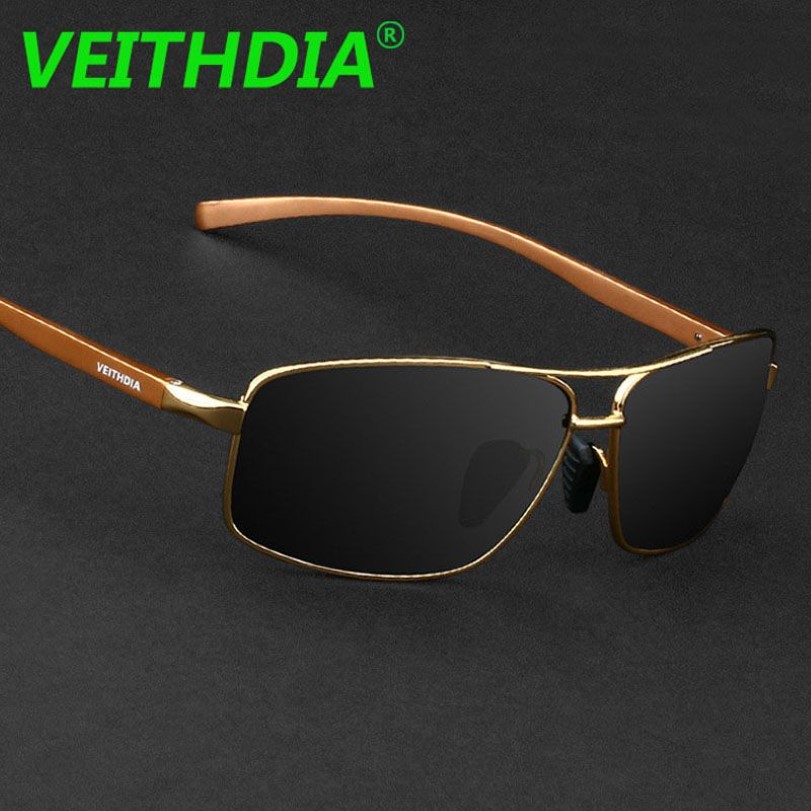 VEITHDIA Marchio Logo Design Uomo Occhiali da sole polarizzati in alluminio Guida Occhiali da sole Occhiali Occhiali oculos Accessori 24582076