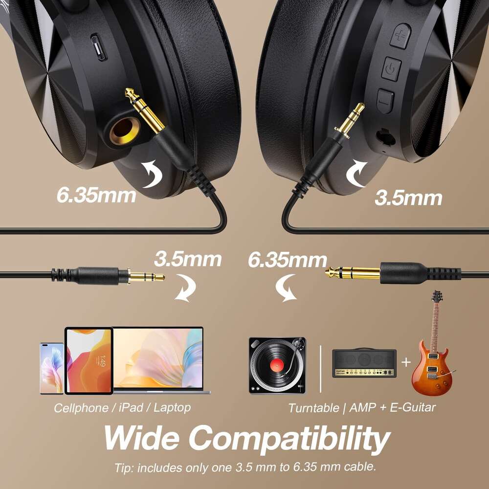 A70 Bluetooth Over Ear Headphones Wireless Headphones with 72H Playtime