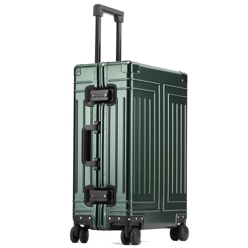 Valises Top qualité en aluminium voyage bagages affaires chariot valise sac Spinner embarquement continuer à rouler 20 24 26 29 pouces 230n