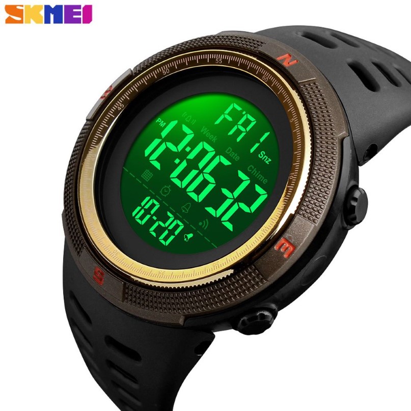 Skmei Waterproof Mens Watches New Fashion Casual LED Digital Outdoor Sports Watch Men Multifunction Student Wrist Watches 201204283Z