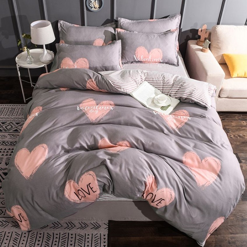 Geometric Winter Bedding Set Flannel Fleece Home Duvet Cover Set Warm Bedclothes Pastoral Caroset Star Bed Linen Set258t