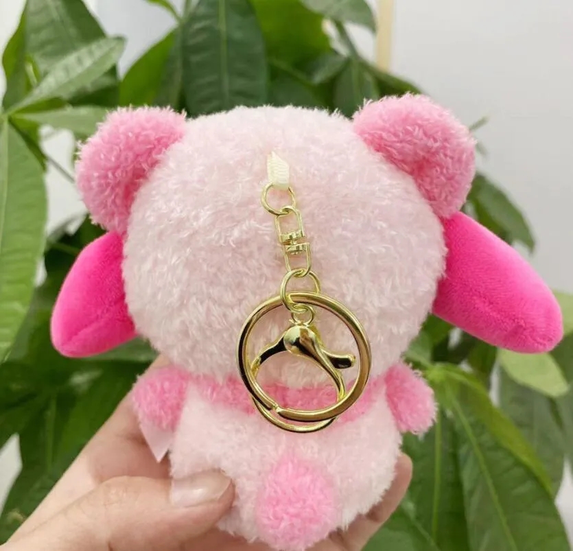 2024 Moda Kawaii Ragazza Peluche Portachiavi Gioielli Zaino Zaino Ornamento Gancio Giocattolo bambini Regali Circa 13 cm