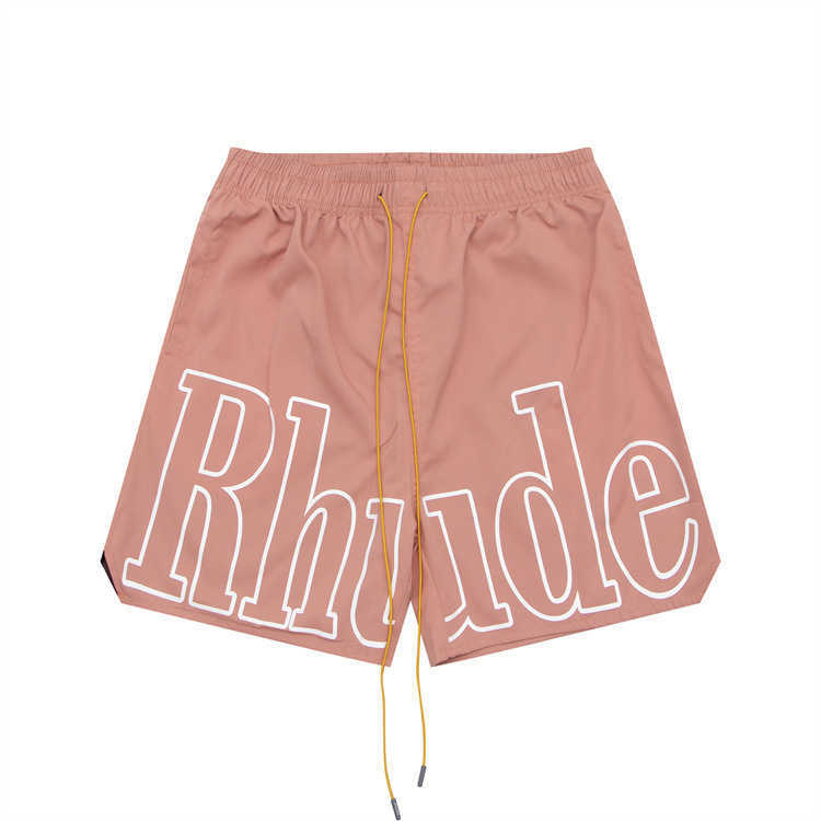 Frühling/Sommer der amerikanischen Modemarke Rhude mit Buchstabendruck, lockere, lässige 5/4-Shorts für Herren und Damen