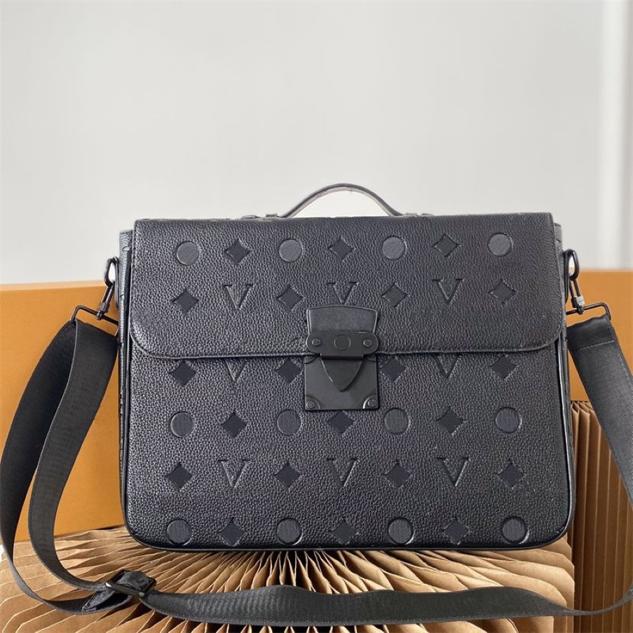 Designer Laptoptas Mannen Aktetas Vrouwen Handtas Brief Mode Lederen Messengers Tassen Merk Luxe Cross Body Bag279K