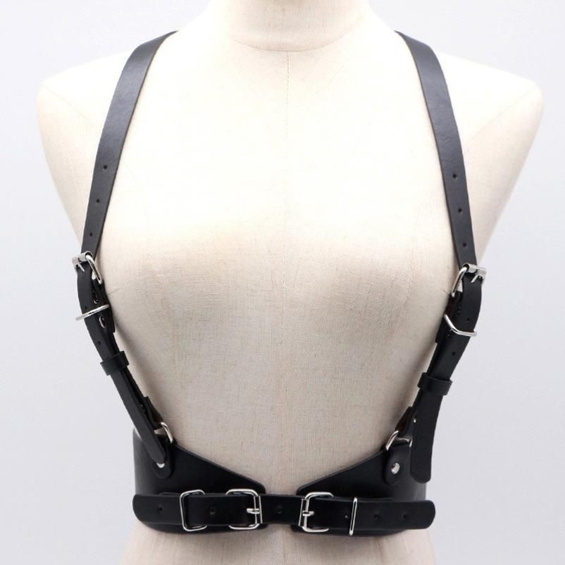 Gürtel Mode PU Leder Körper Bondage weiblicher Punkstil Harajuku O-Ring-Strumpfband Gürtel Käfig Bildhauer