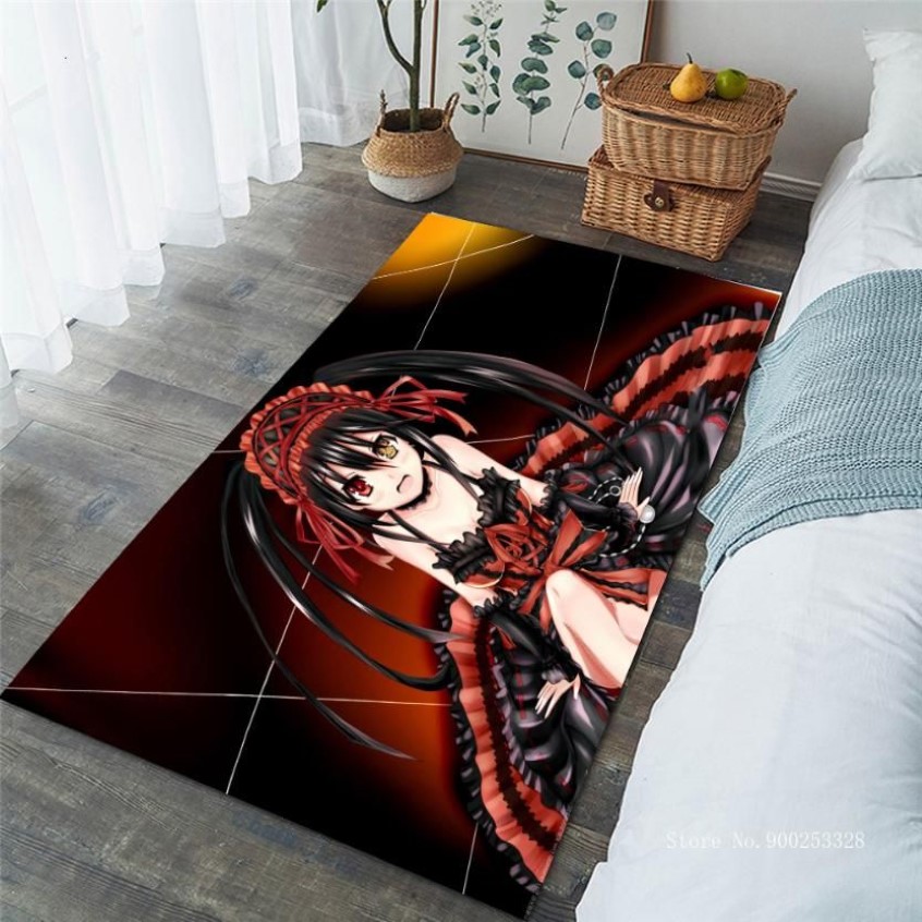 Tappeti DATE A LIVE Grande tappeto Salotto Tappeti Camera da letto bambini Antiscivolo Cartoon Anime Tappetino soggiorno Decorazioni la casa281Y