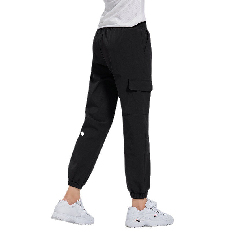 Lu Gunched Feet Cargo Casual Pants Women's Summer Ny avslappnad bekväma avslappnade byxor stora sportbyxor Kvinnor