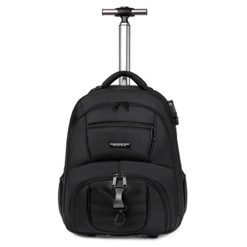 School Bags 18 Inch Travel Trolley Bag Men Rolling Backpack Wheeled With Wheels Luggage For Teenagers2932