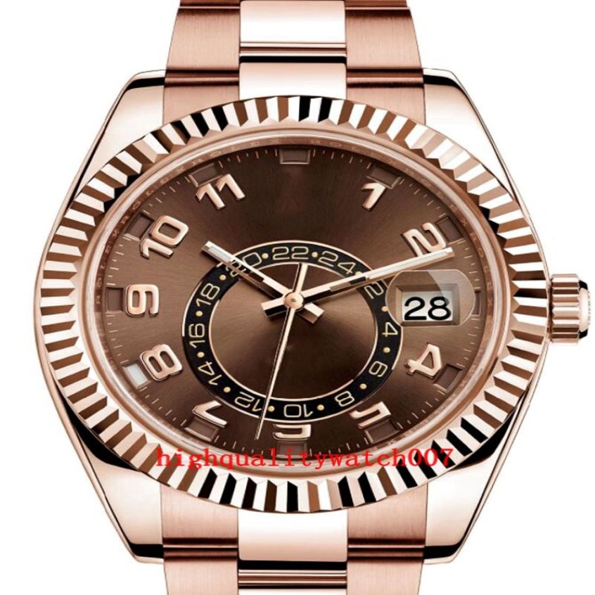 17 ألوان توب مبيعات الجودة إصدار إصدار جديد Sky 42mm Champagne Dial 326934 326938 326935 326939 Automatic 2813 Mechanical 18K284T