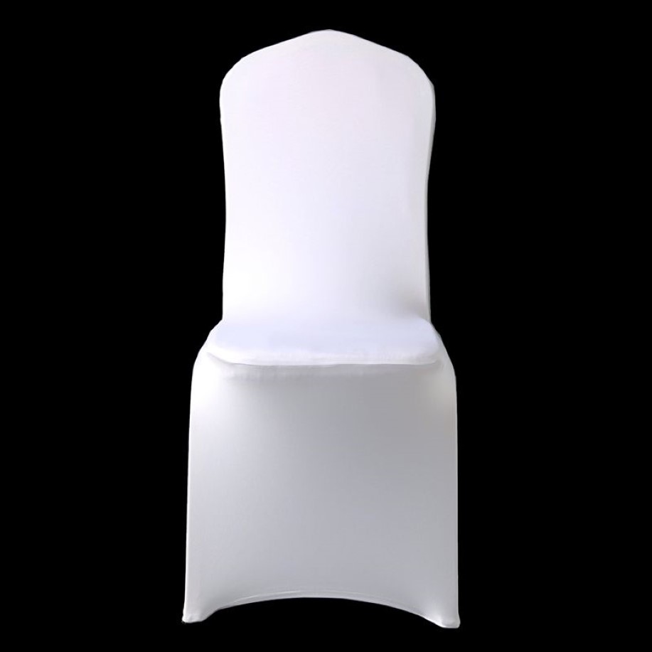 50 piezas 100 piezas elástico elástico universal blanco spandex fundas para sillas de boda para bodas fiesta banquete el tejido de poliéster T20060244B