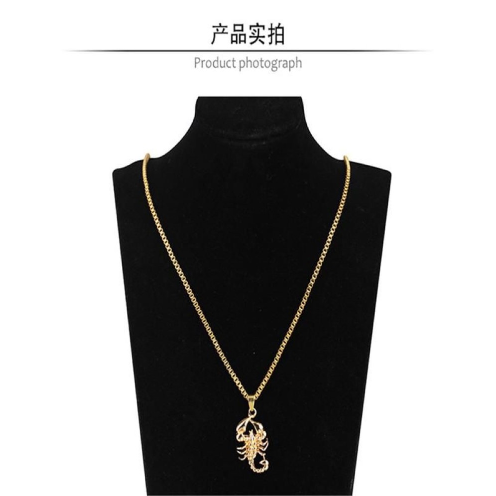 Chaînes Hiphop Rock Colliers Hommes Animal En Acier Inoxydable Lion Scorpion Pendentif Chaîne En Or Pour Bijoux De ModeChains225m