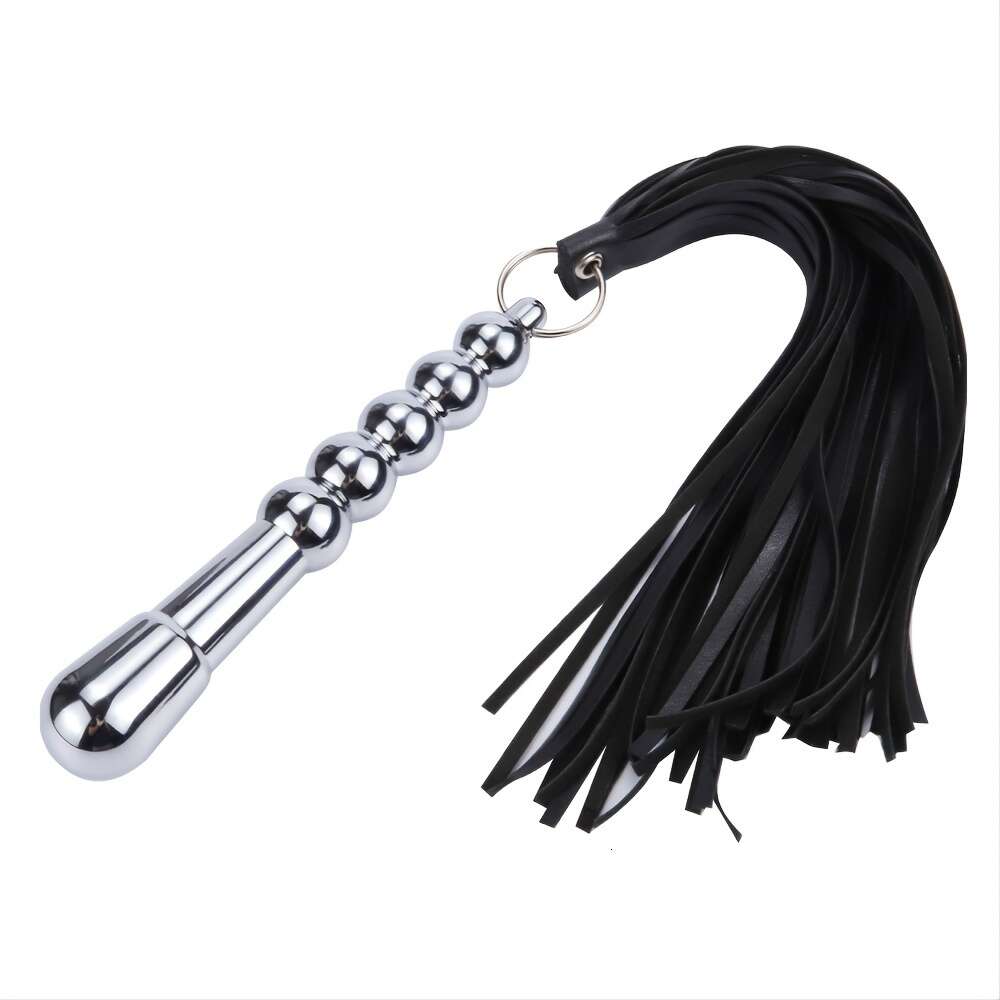 BDSM Metal Handle Chain Whip Flogger Fetish Paddle Flirting Fantasy Toy For SM Or Anal Sex Masturbation