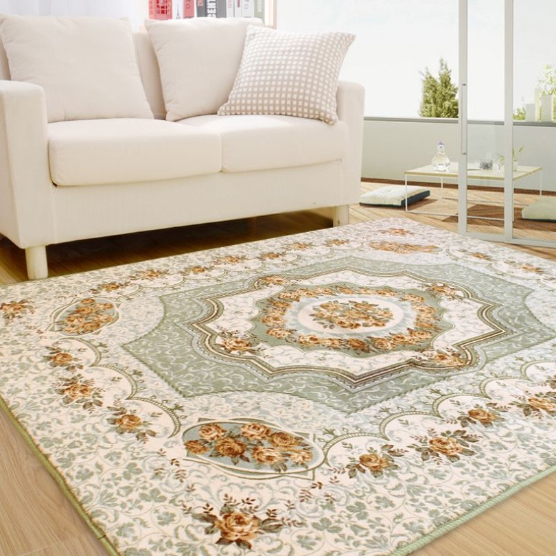 Motif Rose 190x280CM salon européen grande zone décoration tapis tapis pour chambre doux maison paillasson Table basse tapis 2258W