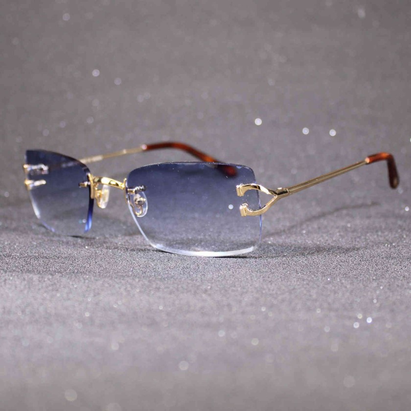 Fabriksdirekt rimlös för män och kvinnors solram med färgglada linser Eyewear Trendy Gafas de Sol 324i229d