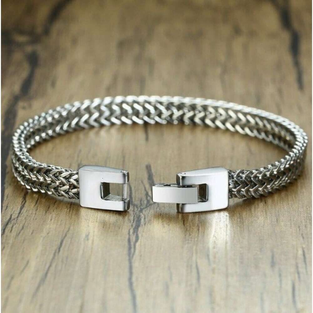 New Men's Personalized Stainless Steel Charm Bracelet Chinese Style Three Color Options