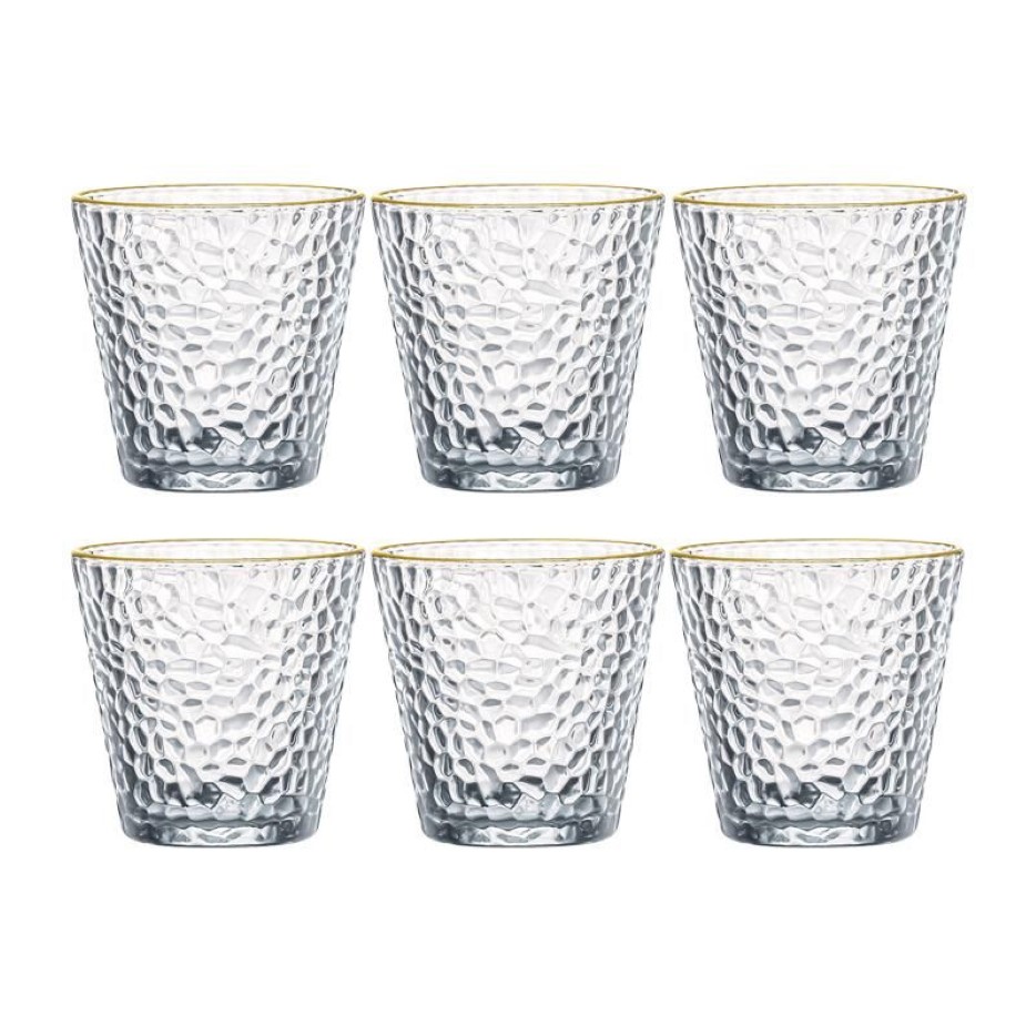 Японский молотковый стеклянный стакан с золотым краем, бытовой набор для питья, стаканы для молока, сока, пива, чая, вина, 235s