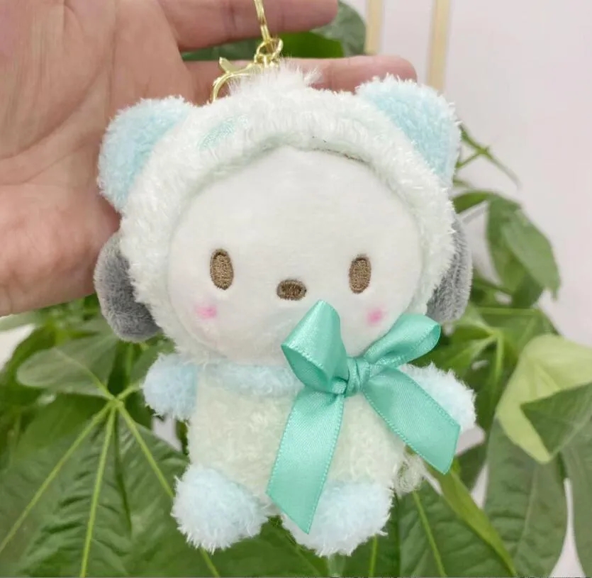 2024 moda kawaii menina chaveiro de pelúcia jóias mochila ornamento cabide crianças brinquedo presentes cerca de 13cm