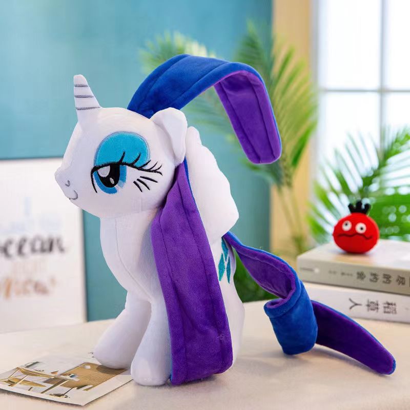 6 principesse Personaggio dei cartoni animati di pony arcobaleno giocattolo in pelliccia di unicorno