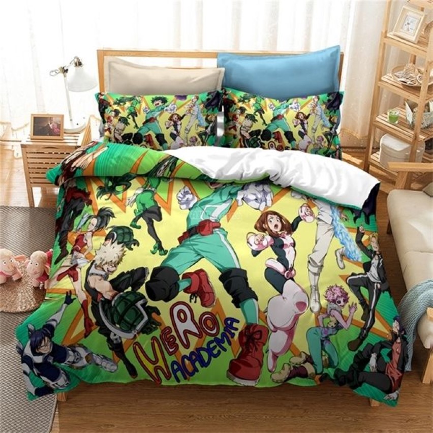 New My Hero Academia 3d Bedding Set Bakugou Katsuki Todoroki Shouto Duvet Cover Pillowcase Children Anime Bed Linen Bedclothes C10312a