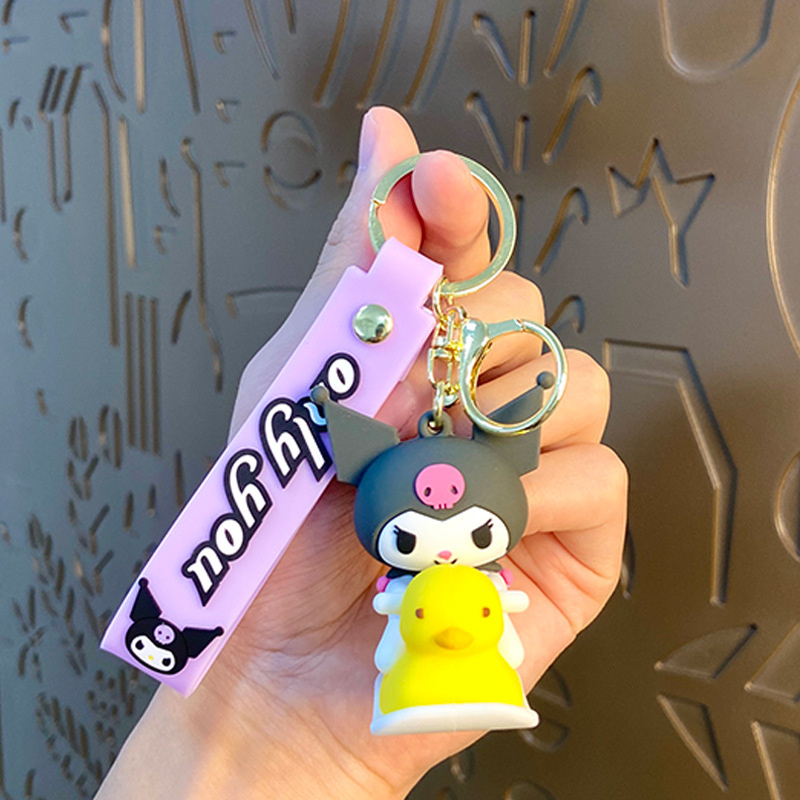 5cm Cute Kuromi Ear Dog Jade Gui Dog Doll Pendant Keychain Cartoon Bag Keychain Small Gift Pendant 2027