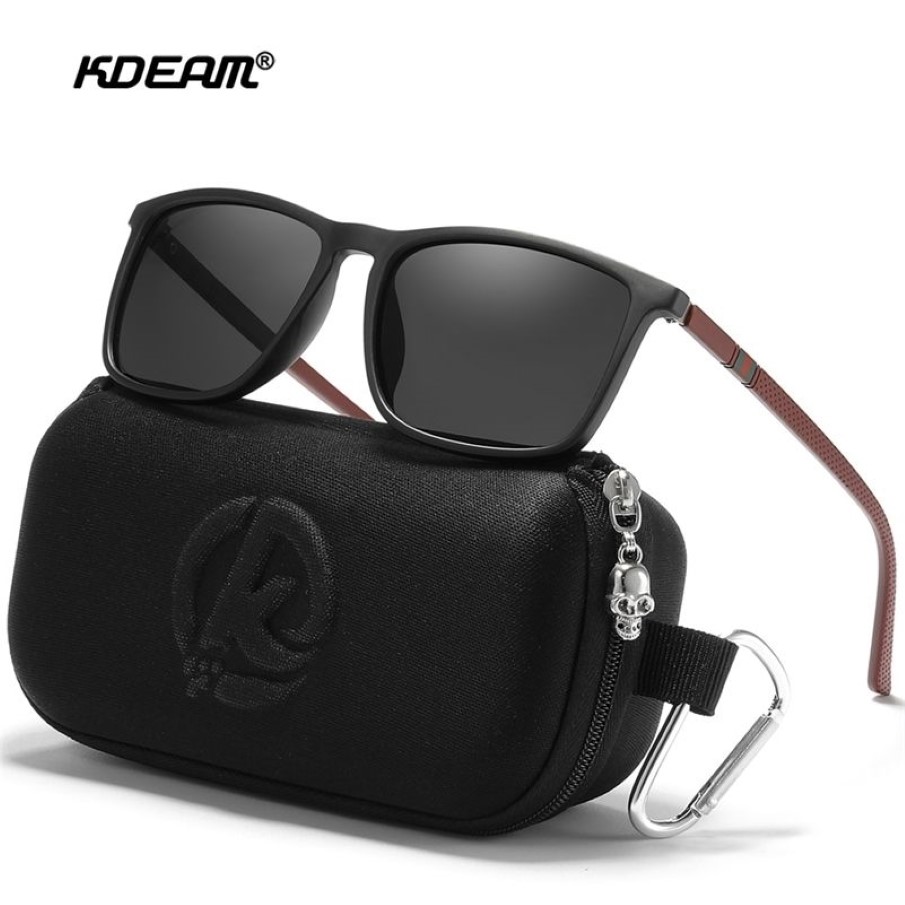 KDEAM Luxury Polarised Solglasögon Herrarna Kör nyanser Fiske Travel Golf Solglasögon Male Sun Glasses CE 2203113155